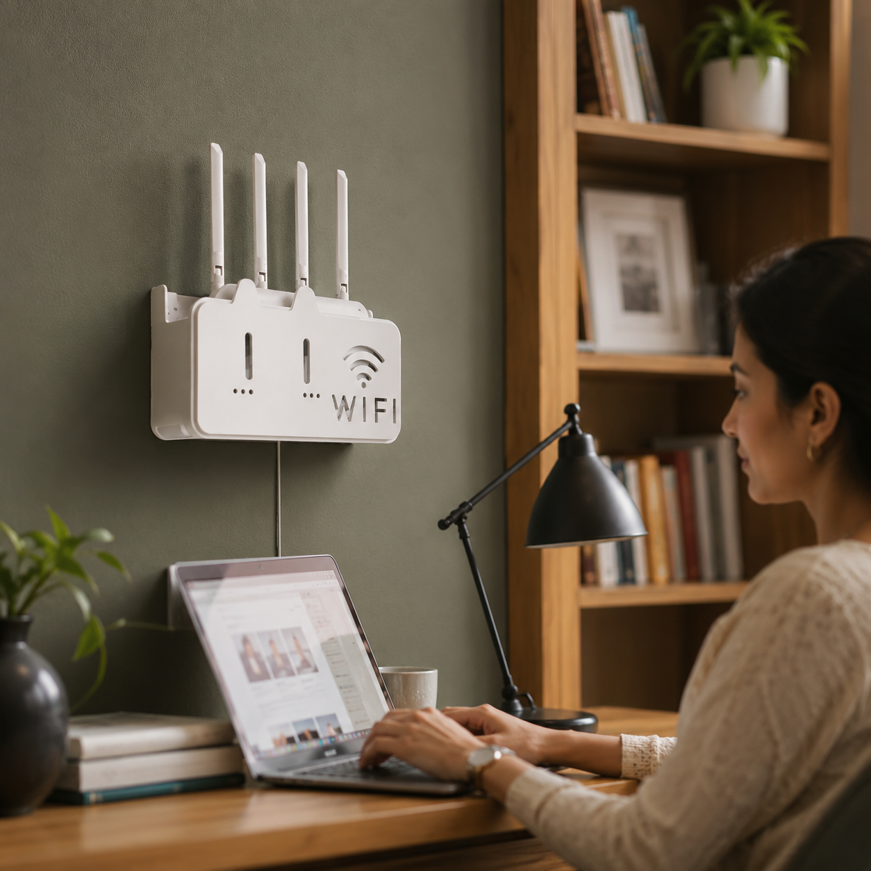 Wall Hanging WiFi Router Storage Shelf
