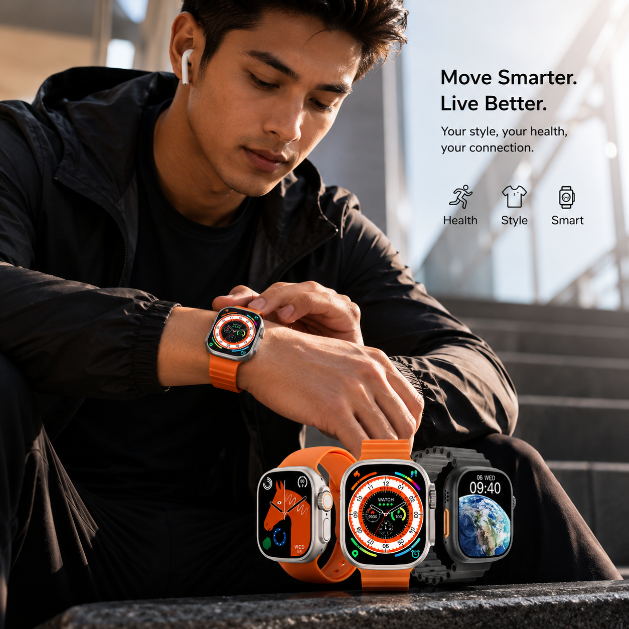 Y80 Ultra Smart Watch Combo