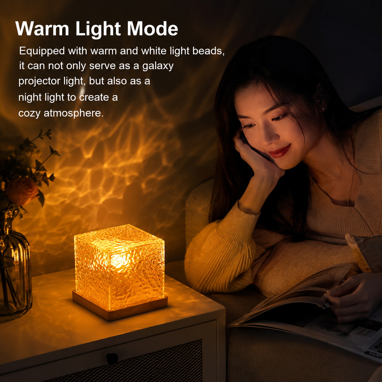 Square Dynamic Water Ripple Ambient Lamp
