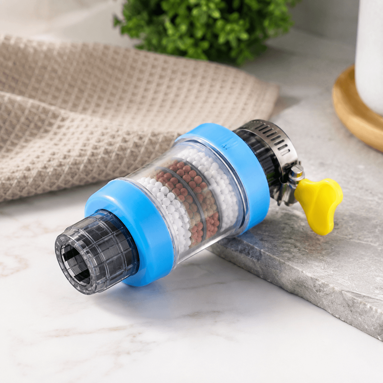 Six-Layer Faucet Water Filter for Kitchen Tap | activated carbon and medical stone – splash-proof .