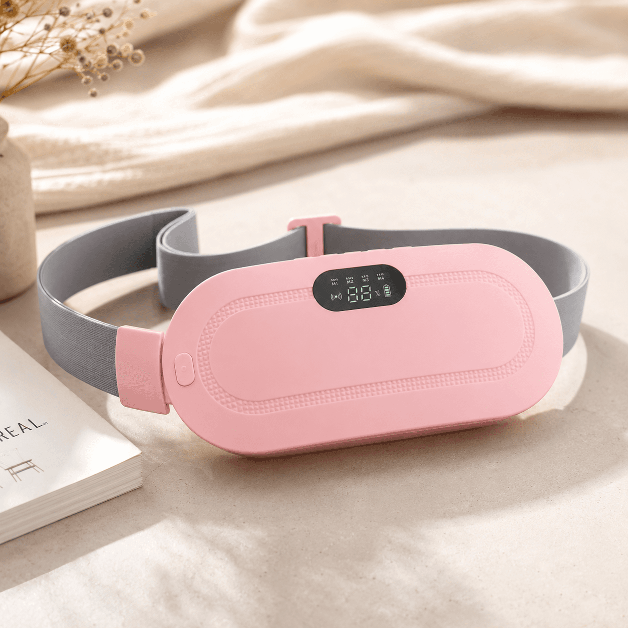 Heating Pad for Period Cramp Relief Smart Heating | USB Rechargeable Menstrual Heating Pad with 3-Level Temperature Control.