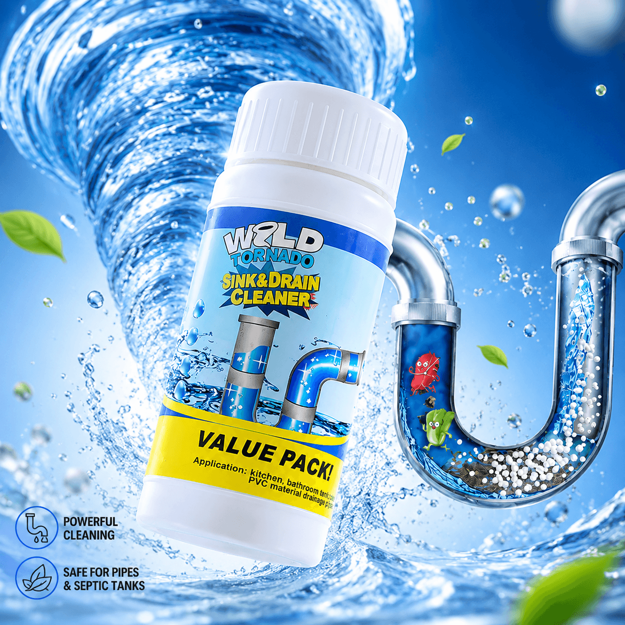 Strong Drain Cleaner & Clog Remover Powder 100ml