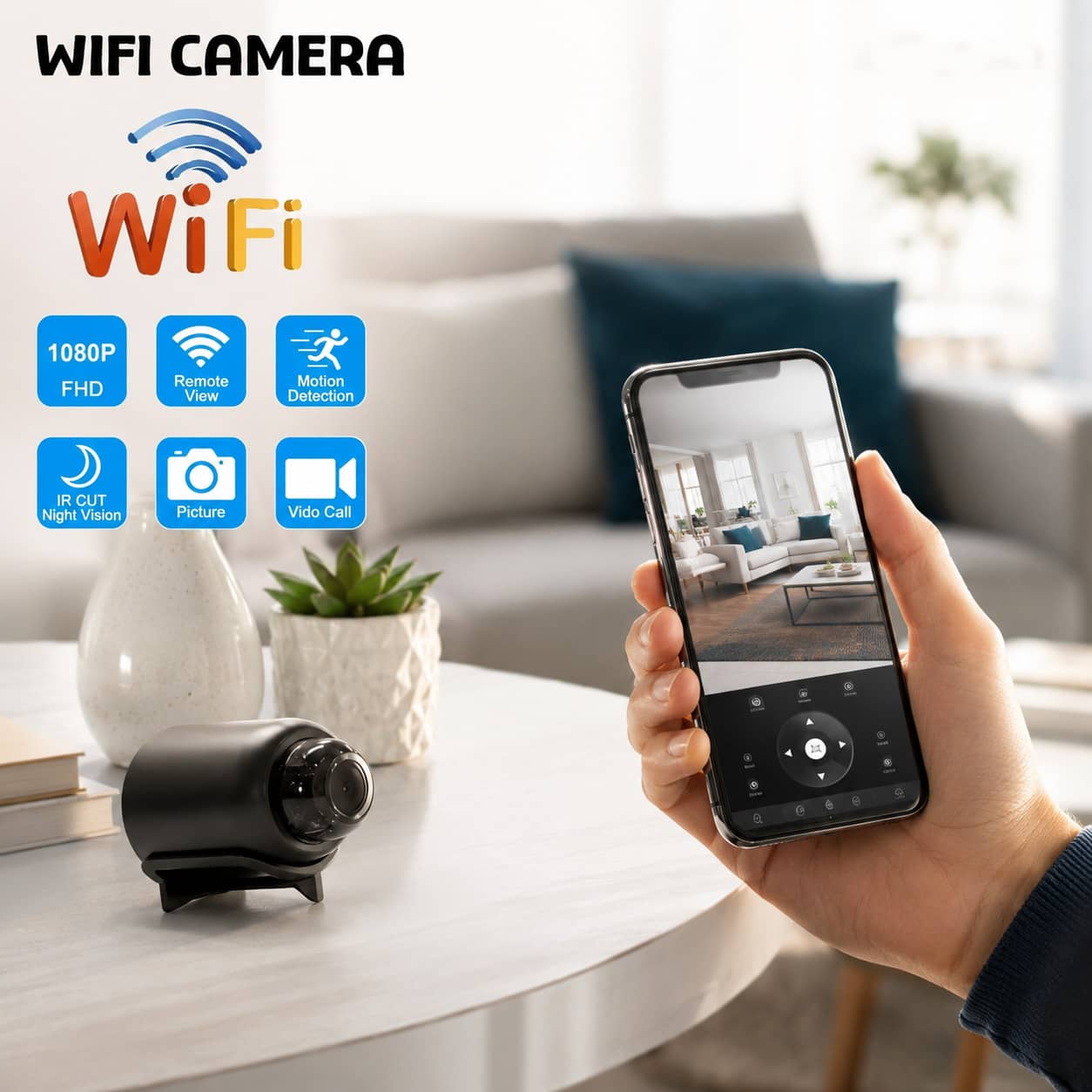 Portable HD WiFi Security Camera 1080P HD DIY Portable Wireless Module P2P Camera Video Recorder Motion Detection Home Security Small Camcorder