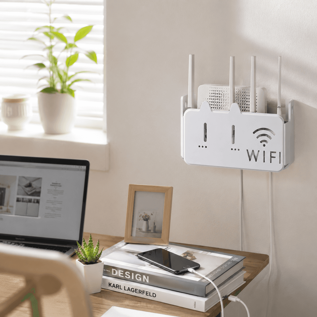 Wall Hanging WiFi Router Storage Box