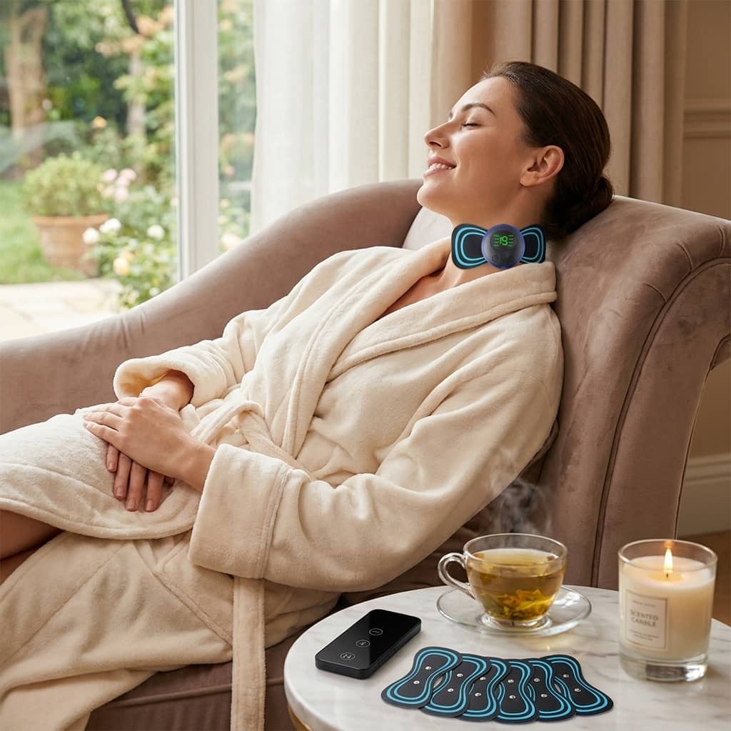 Portable Mini Massager with 2 Pad Muscle Stimulator Full Body Relaxation Pain Relief