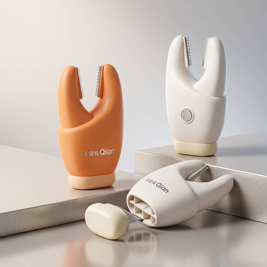 Multi-functional Kitchen Garlic Peeler with Scraper