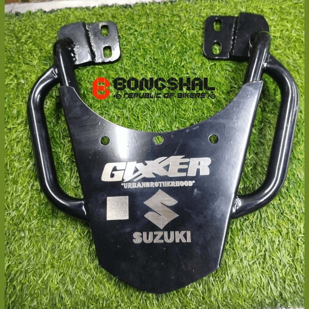 Suzuki Gixxer FI Rear Grab Rail / Back Carrier Rack, Black Steel