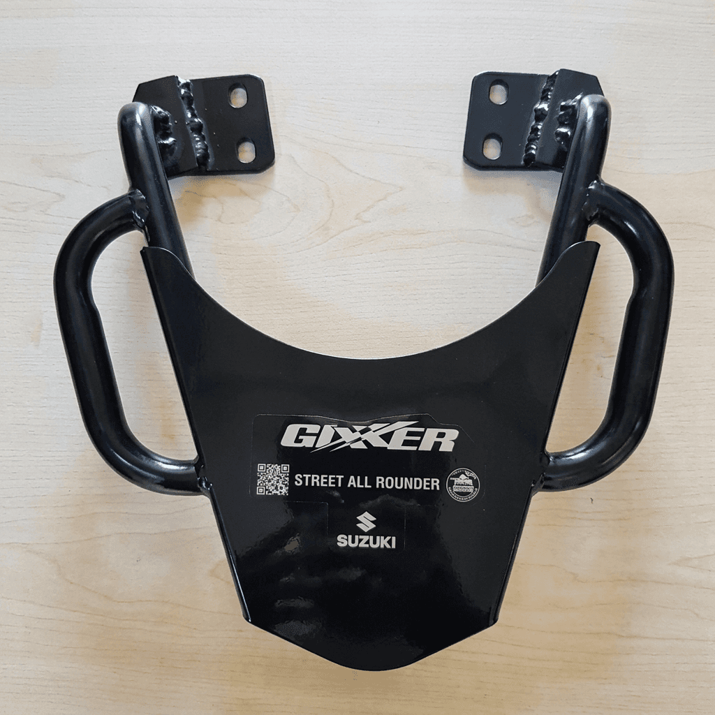Suzuki Gixxer FI Rear Grab Rail / Back Carrier Rack, Black Steel