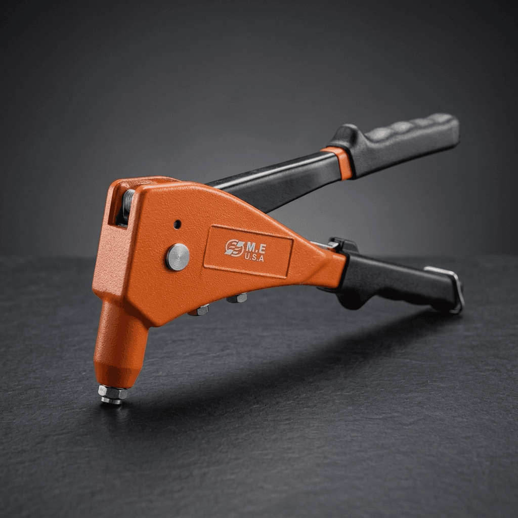 M.E U.S.A Hand Riveter  Professional, with 4 rivet nozzles