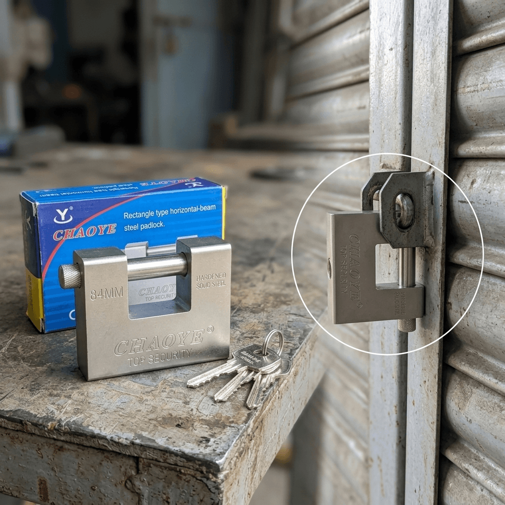 Chaoye Top Security Padlock  84mm, rectangle horizontal-beam steel padlock