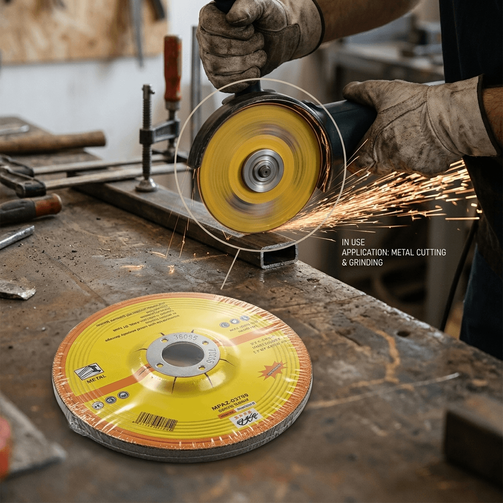 Metal Cutting Disc  4" (107×1.2×16mm), Golden brand-5pcs