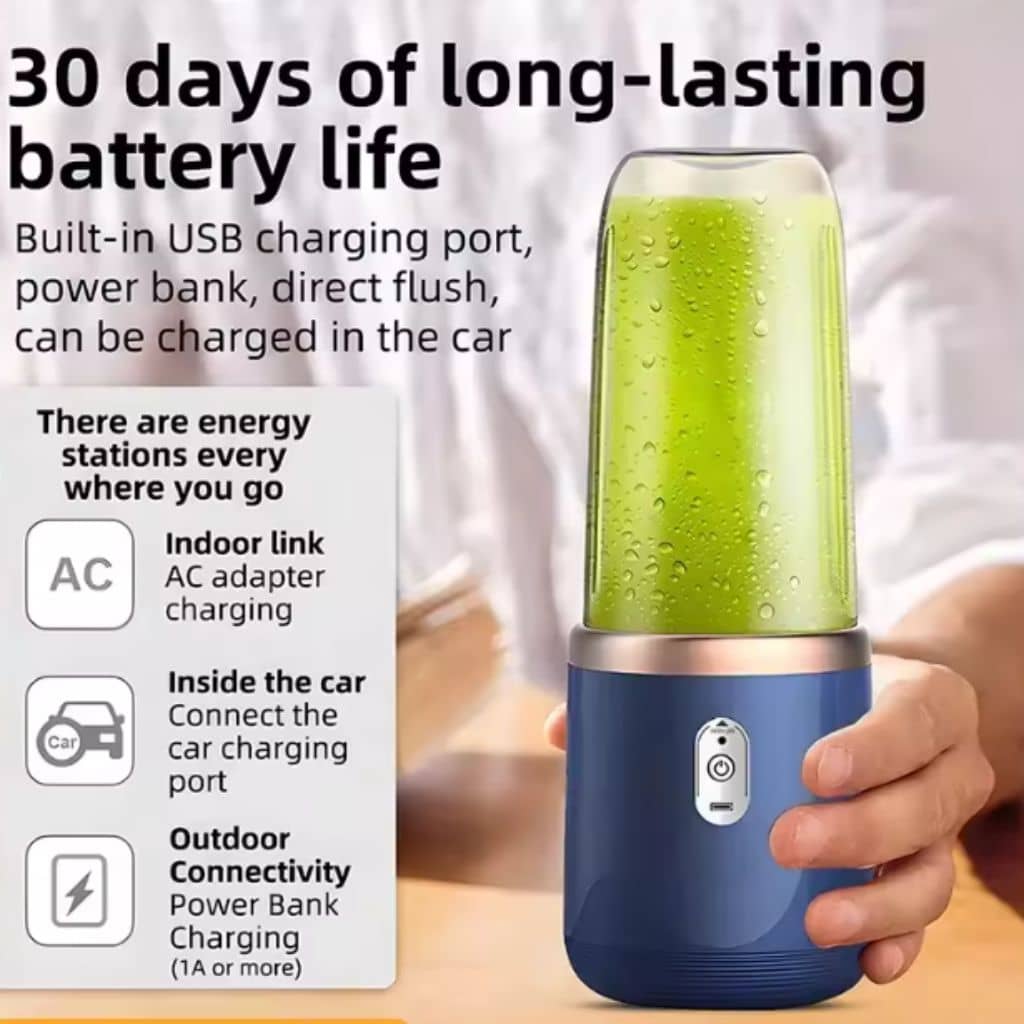 400ml Electric Portable Juicer Blender - USB Charging Fruit Smoothie Maker for Fresh Juice