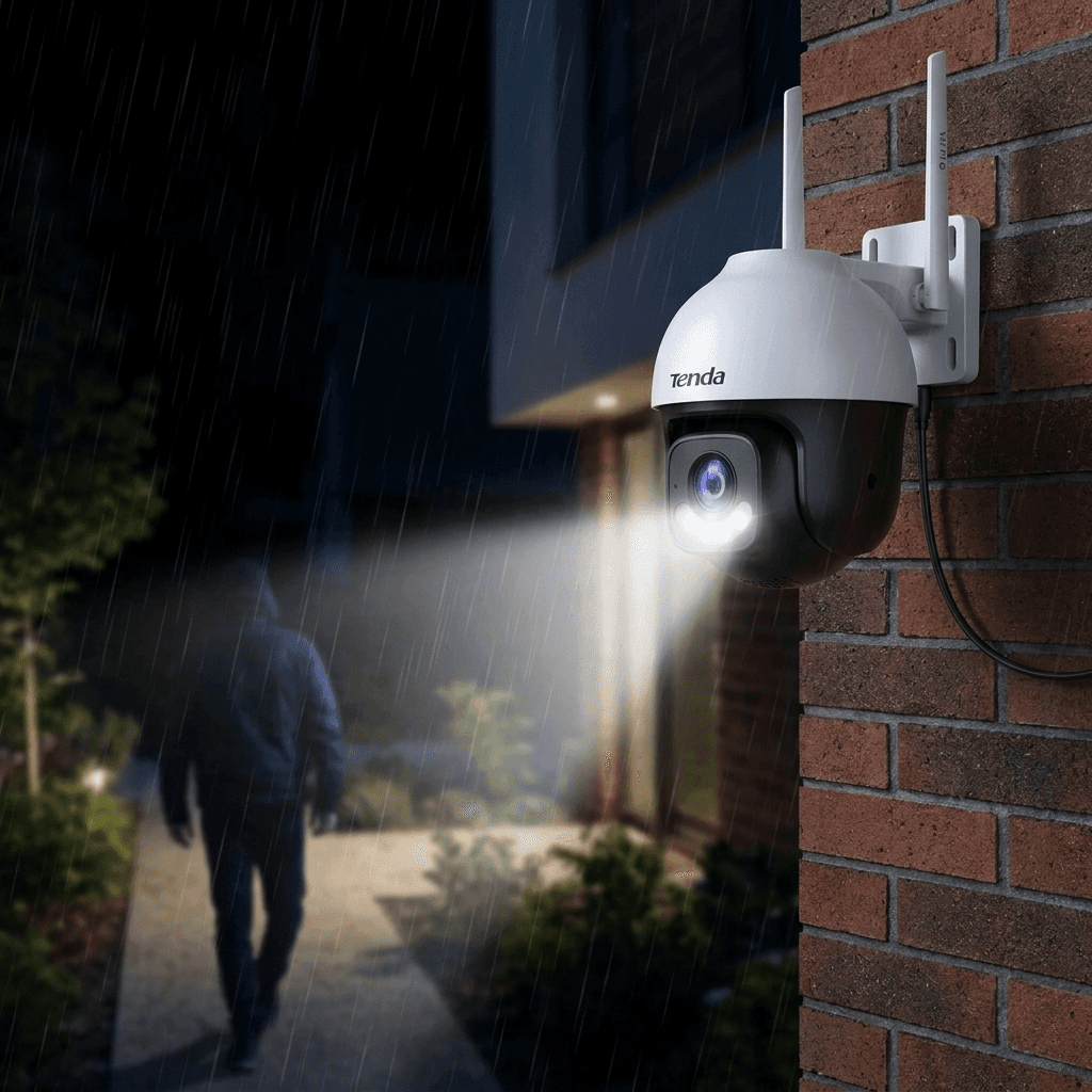 Tenda Full-Color Outdoor Wi-Fi Pan/Tilt Camera