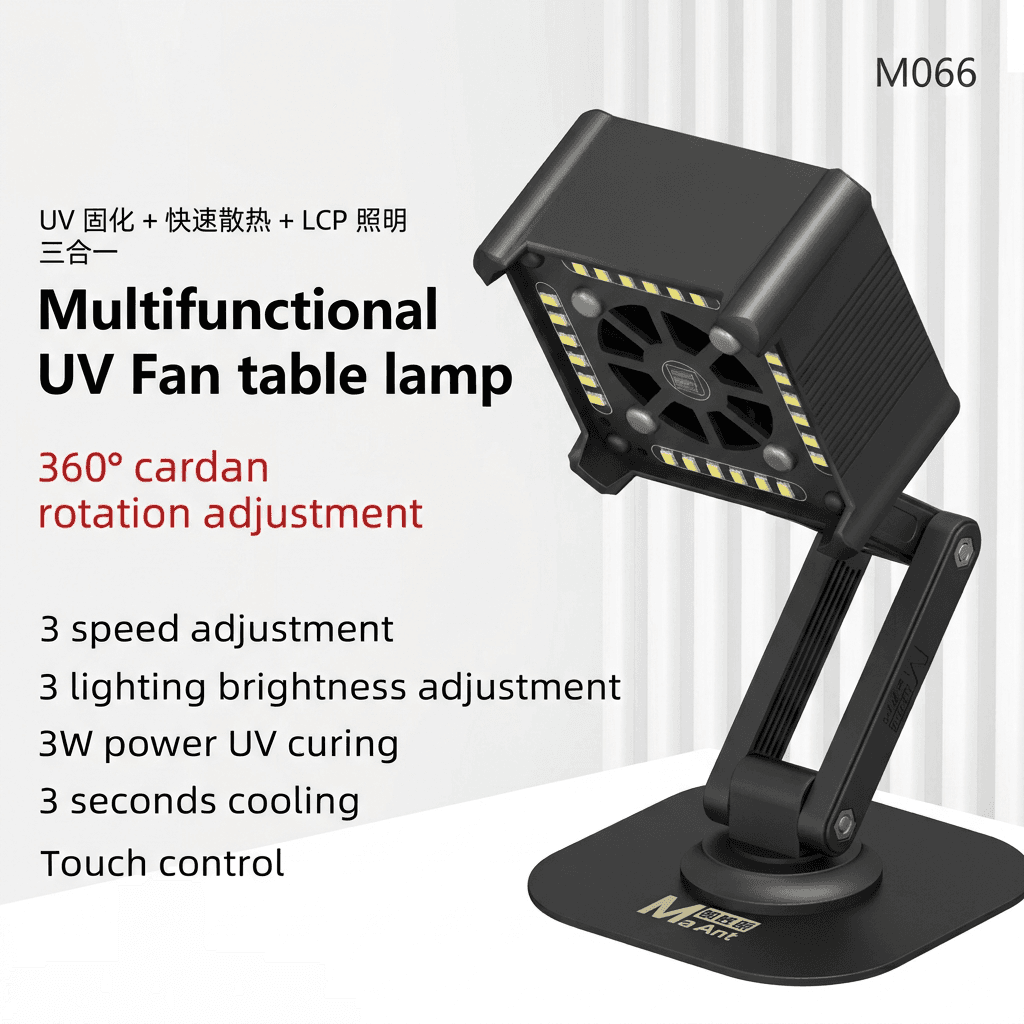 MANNT-Multifunctional UV FAn Desk Lamp-M066