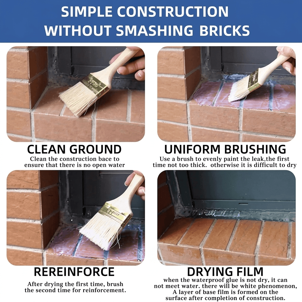 Invisible Waterproof Agent ( wall floor Special Brush to Stop leakage)