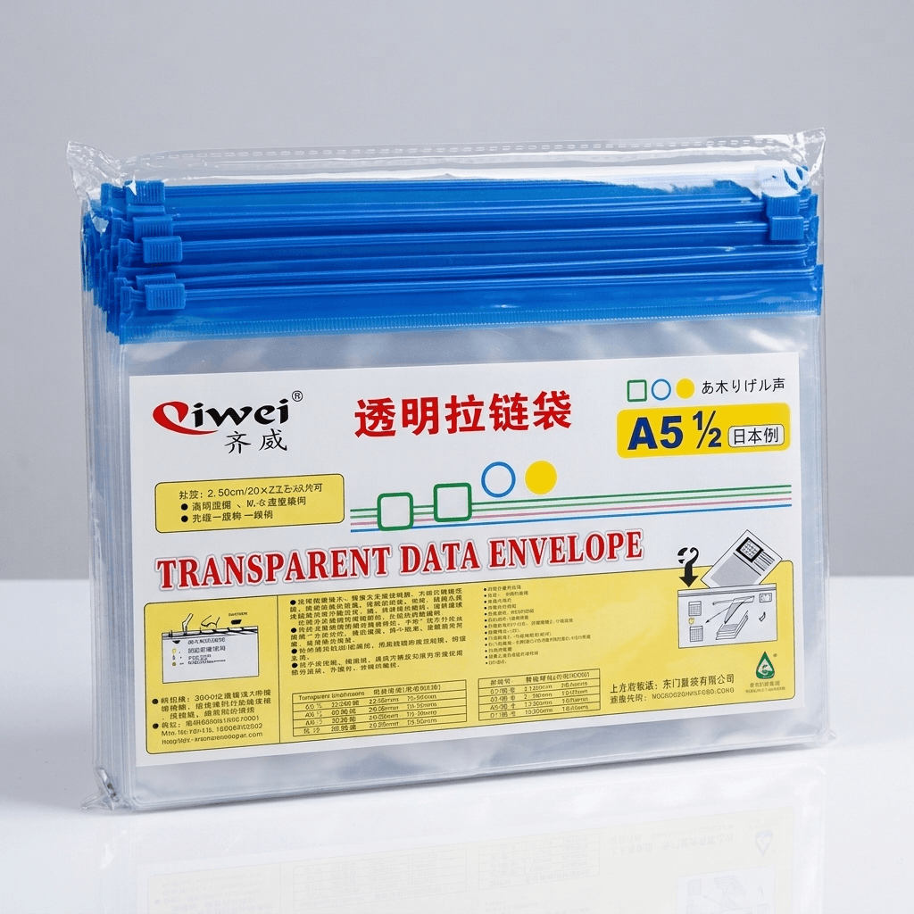 Qiwei Transparent Data Envelope-A5
