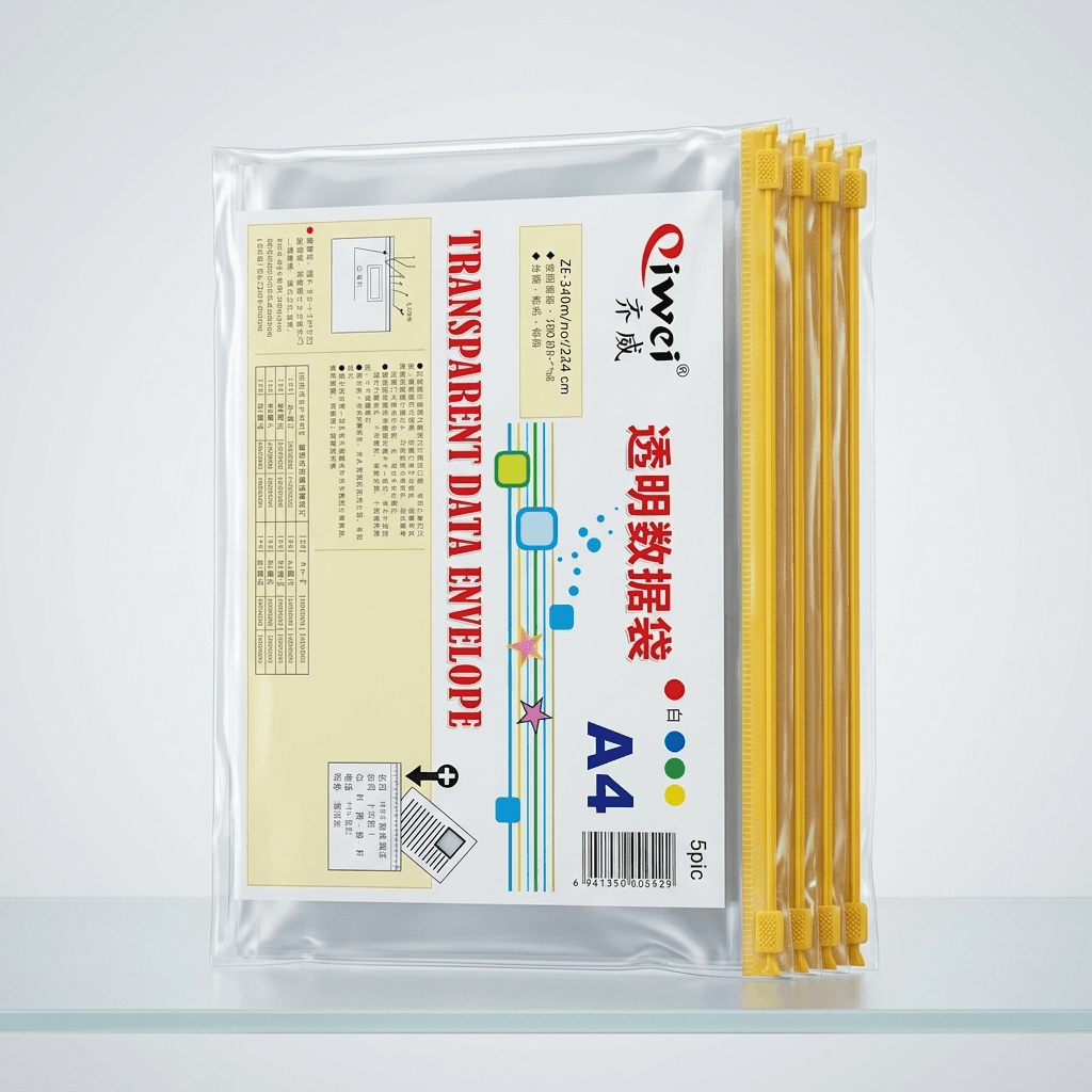 Qiwei Transparent Data Envelope-A4