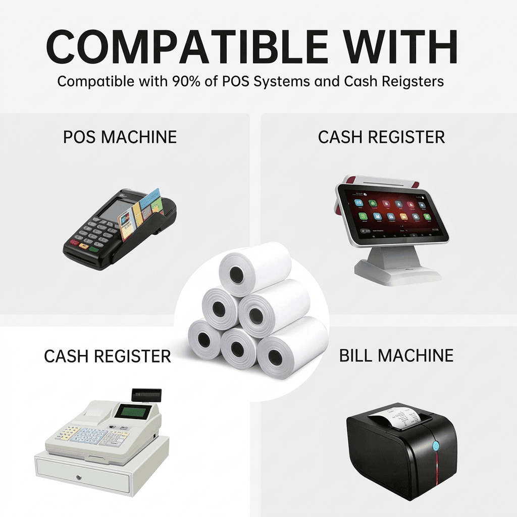 ZEBRA-Cash Rolls -Thermal Paper - 5pcs