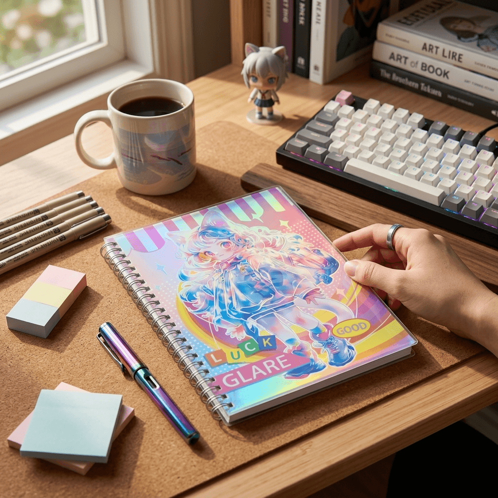anime-themed notebook -GOOD LUCK