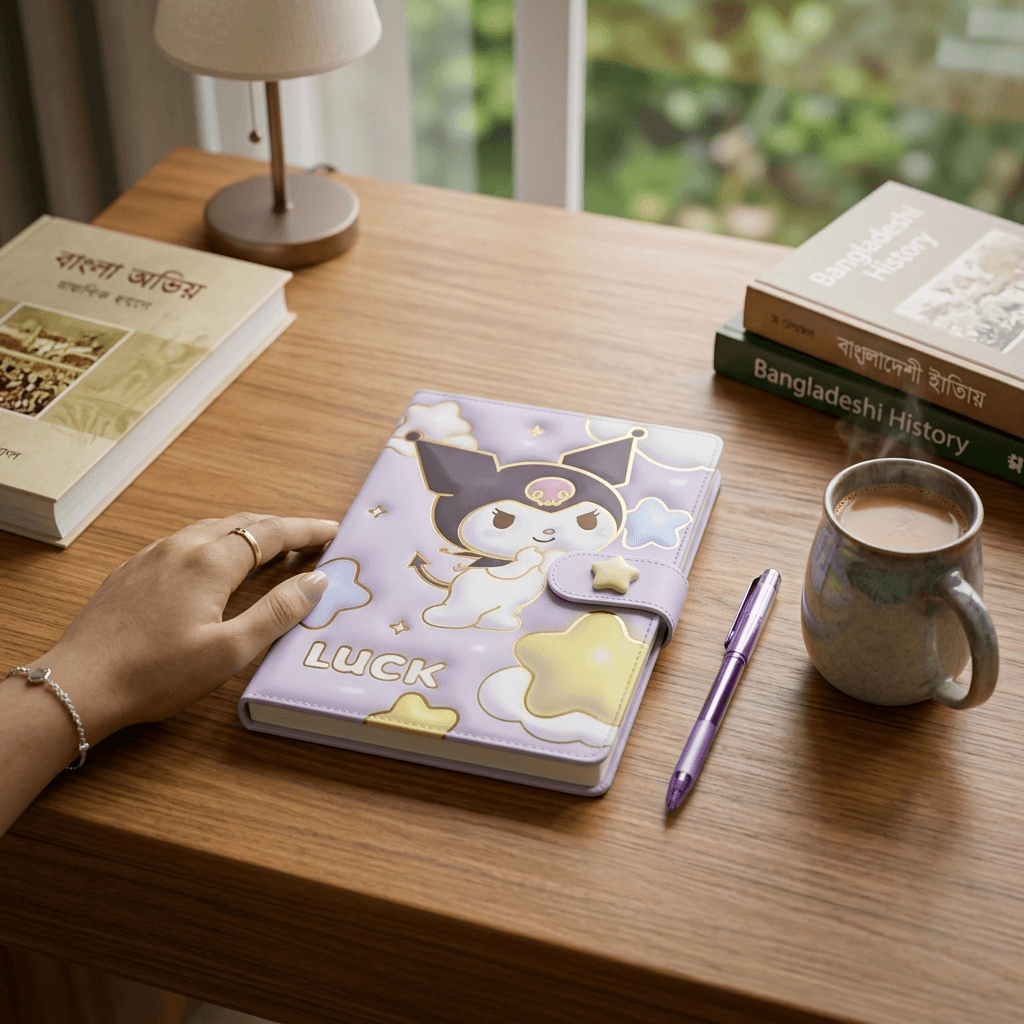 3D puffy-cover Sanrio Kuromi notebook