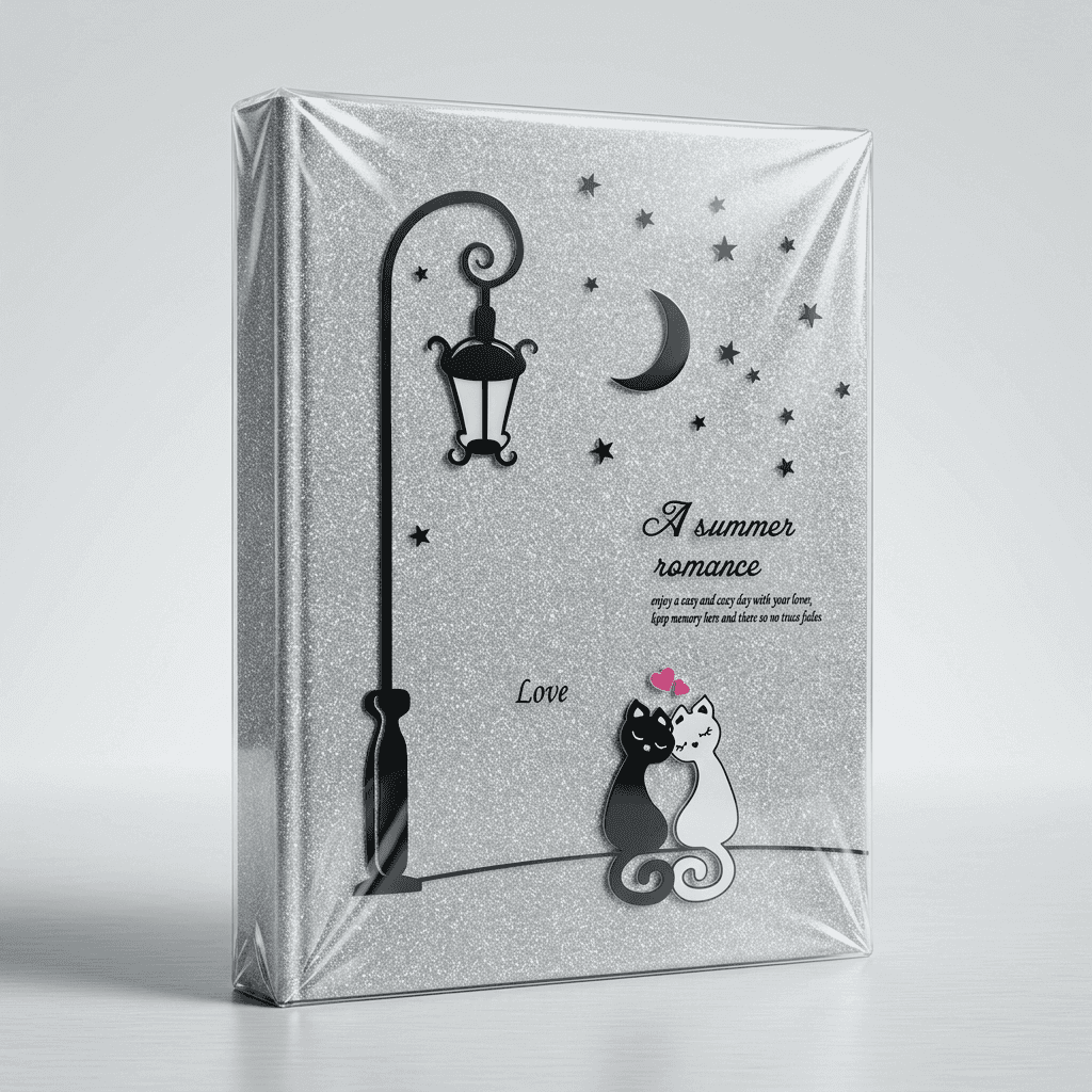 silver glitter notebook