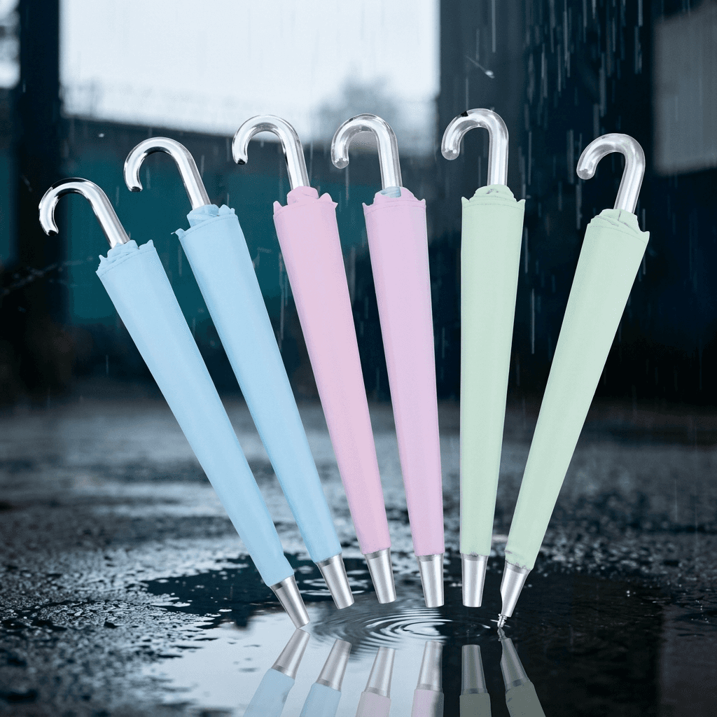 Umbrella-shaped ballpoint pens