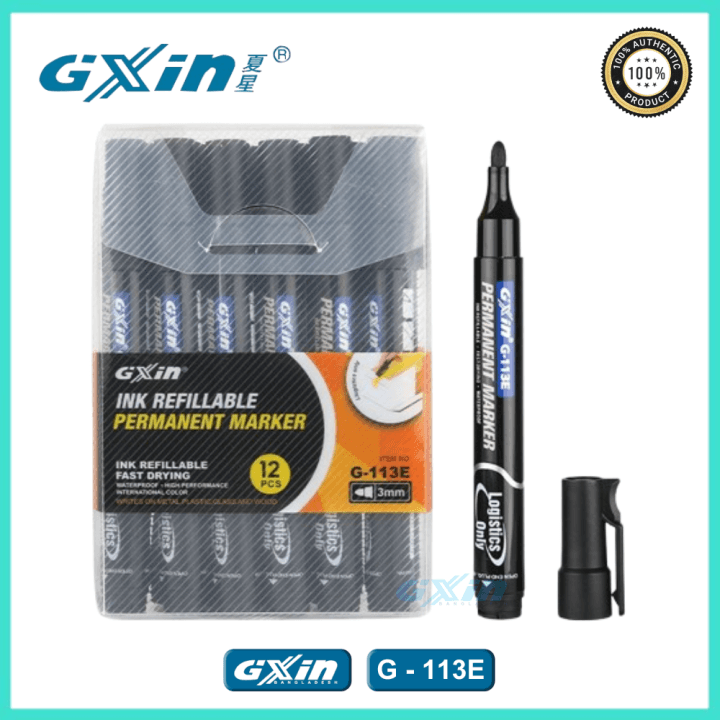 GXIN-Ink Refillable Permanent Marker - 12pcs