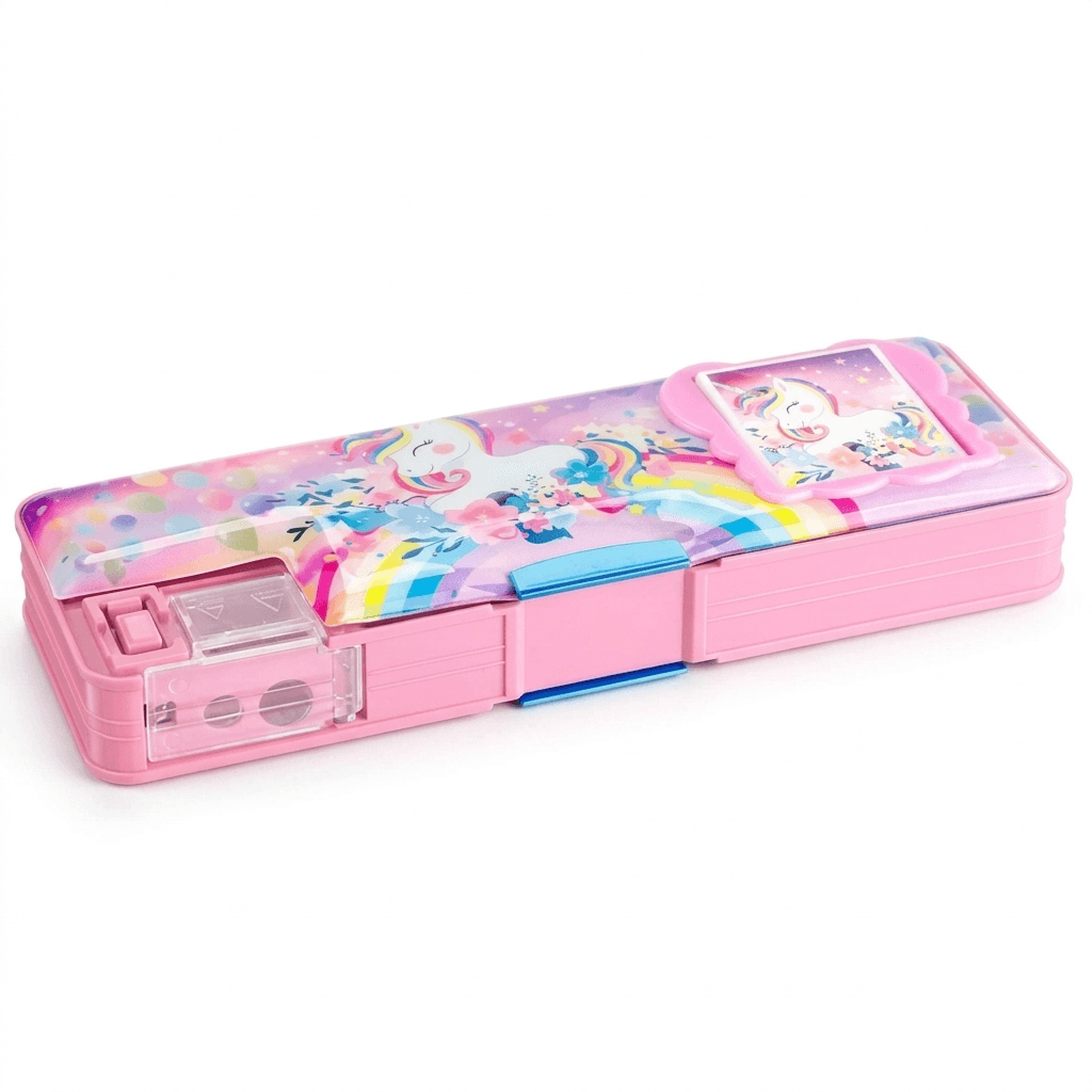 Multi-functional unicorn magic pencil box