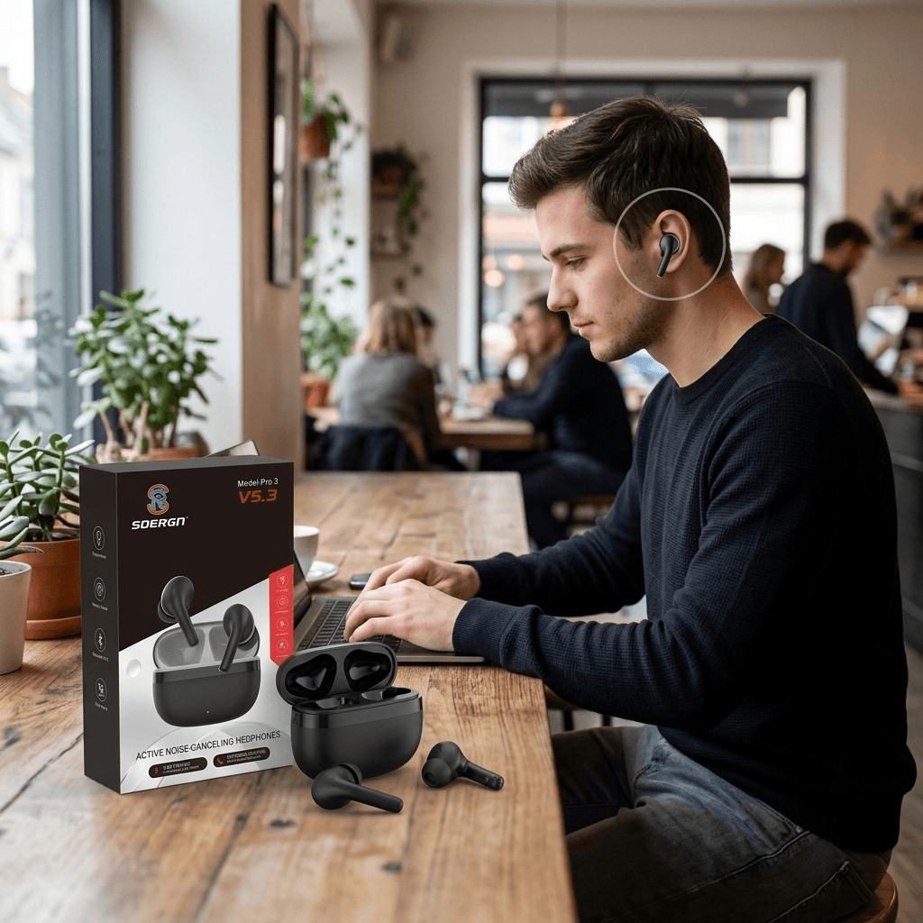 SOERGN Pro 3 V5 3 Active Noise Canceling TWS Earbuds Black