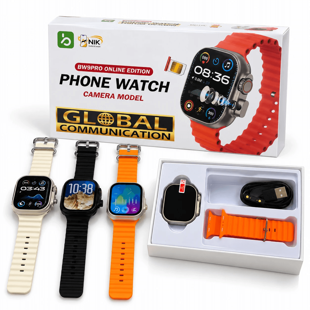 Sim Supported BW9 Sim Card Smartwatch