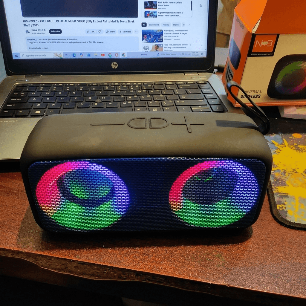 NB-051 Bluetooth, USB, TF Card & FM Radio Supported Deep Bass RGB Colorful Lighting Speaker