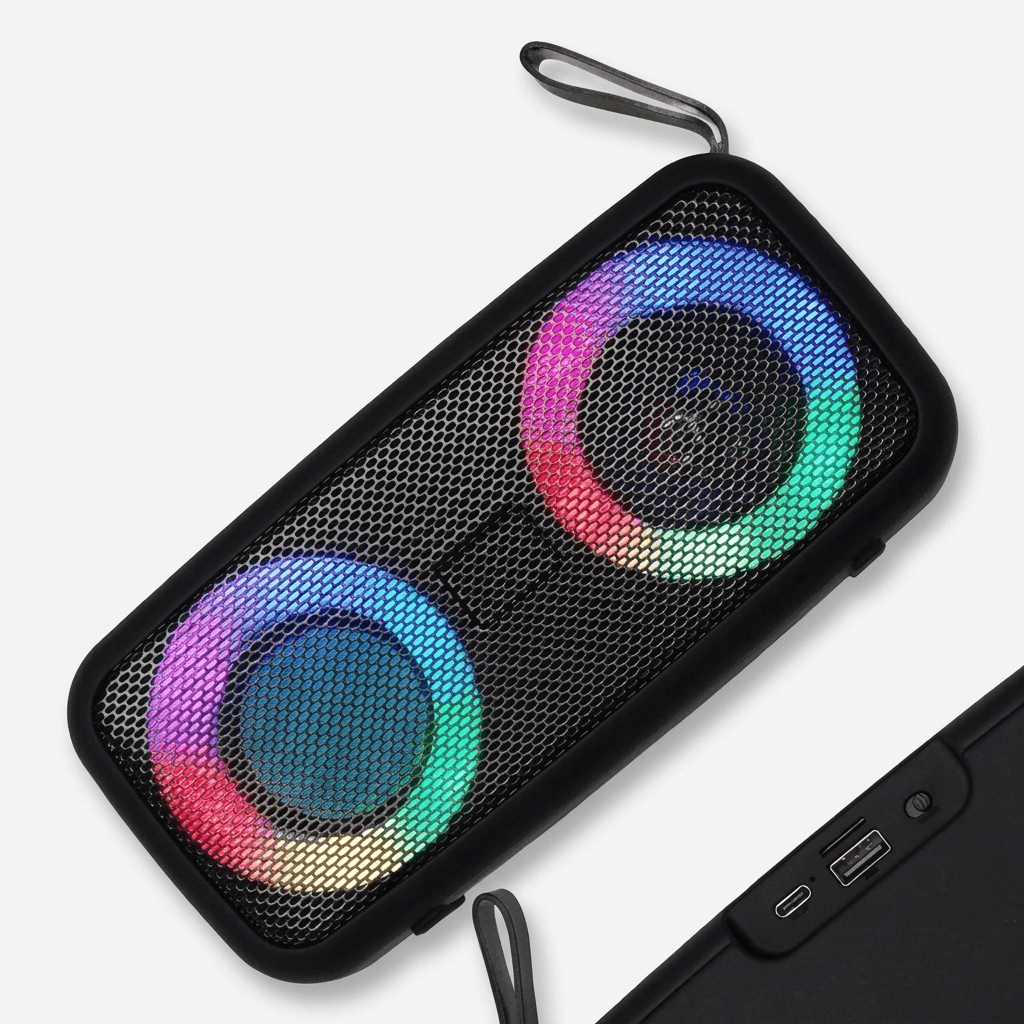 NB-051 Bluetooth, USB, TF Card & FM Radio Supported Deep Bass RGB Colorful Lighting Speaker