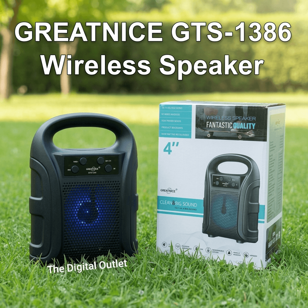 GREATNICE GTS-1386 Bluetooth, USB, TF Card & FM Radio Supported 4 Inch Driver Lighting Effects Wireless Speaker