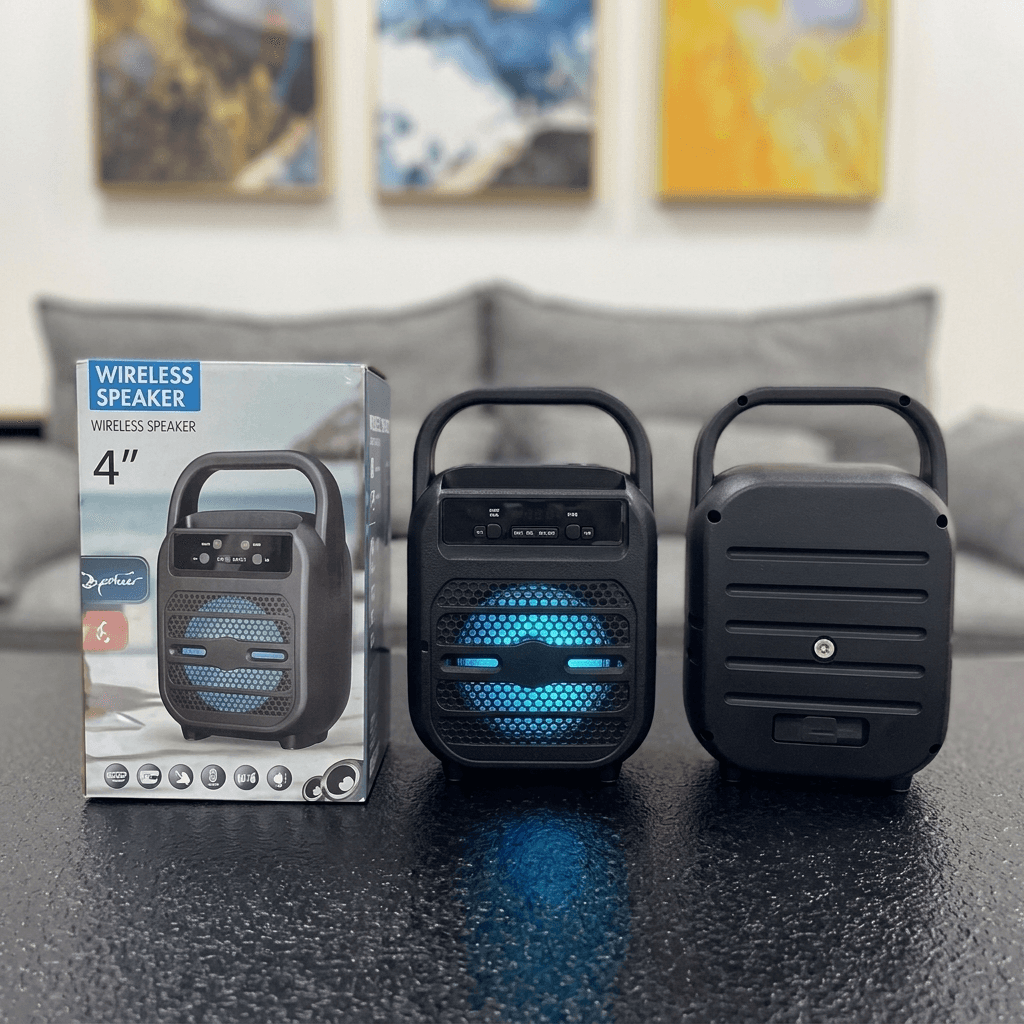 KTX-1411 Bluetooth, USB, TF Card & FM Radio Supported 4 Inch Driver RGB Lighting Portable Wireless Speaker