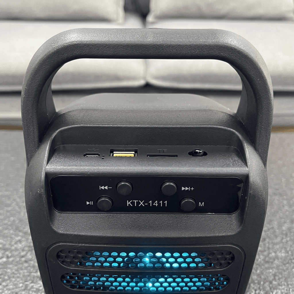 KTX-1411 Bluetooth, USB, TF Card & FM Radio Supported 4 Inch Driver RGB Lighting Portable Wireless Speaker