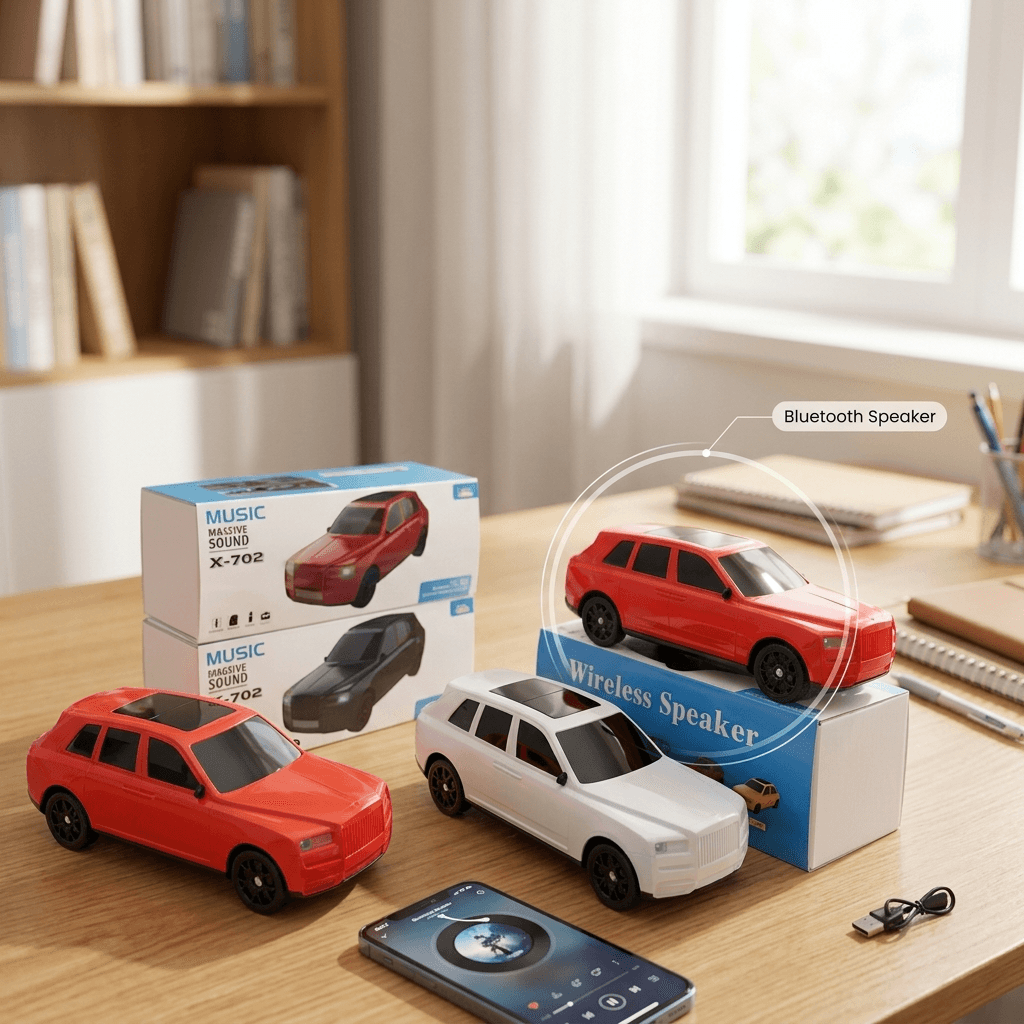 Music Massive Sound X-702 Car Shape Portable Wireless Bluetooth Speaker