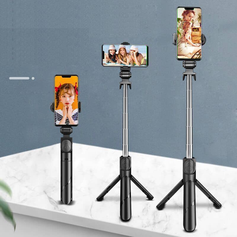 XT02 Bluetooth Extendable Selfie Stick with Wireless Remote for Making TikTok, Vlog Videos and Tripod Stand Selfie Stick for for Mobile and All Smart Phones