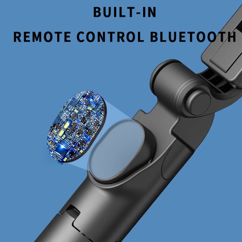 XT02 Bluetooth Extendable Selfie Stick with Wireless Remote for Making TikTok, Vlog Videos and Tripod Stand Selfie Stick for for Mobile and All Smart Phones