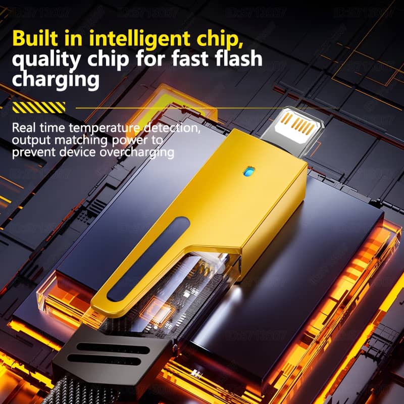65W 4 in 1 65W Fast Charging Cable USB To Type C PD Cable Fast Charger Mobile Phone Cable 65W Fast Charging Cable Type C to C Usb To C To iPhone Cable - Multicolor