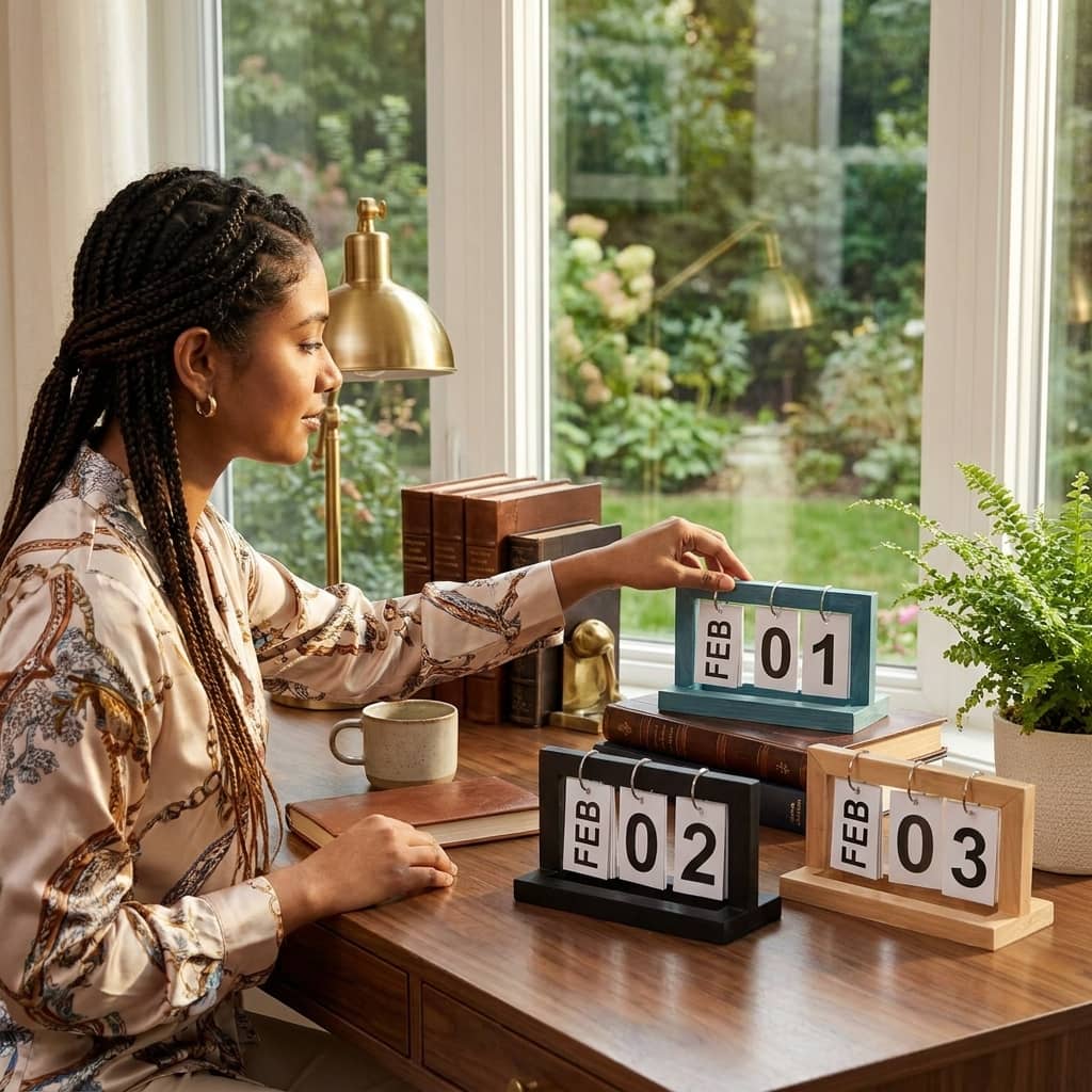 Cute Desktop Calendar & Plant Holder