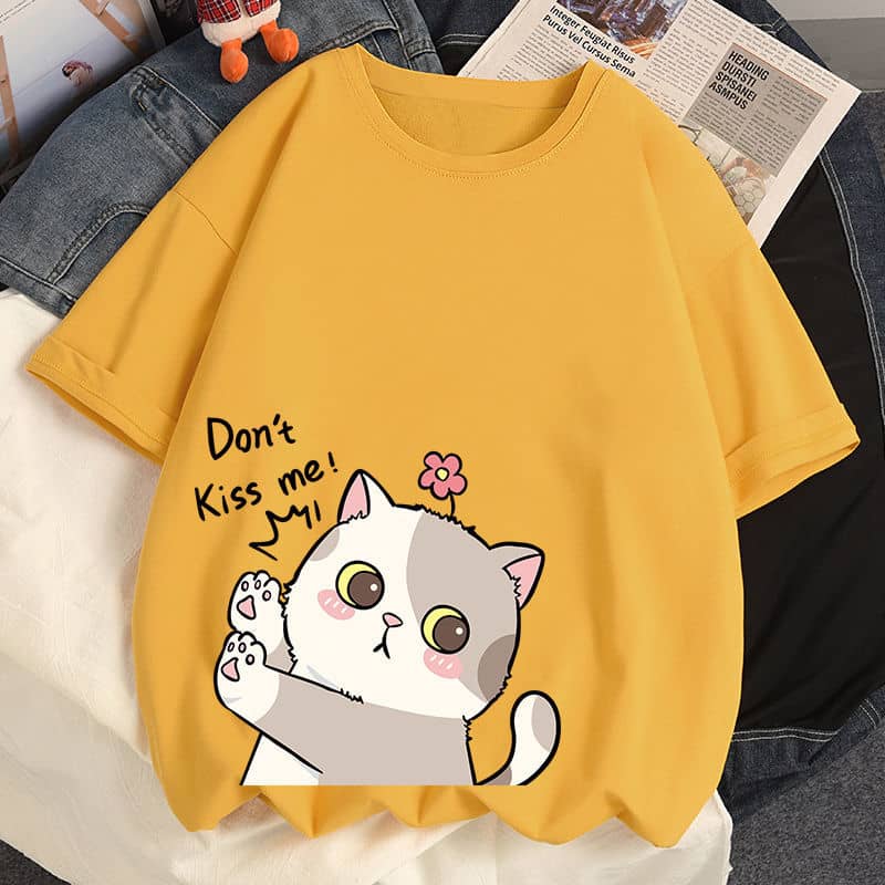 Women's Graphic Printed Drop Shoulder T Shirt - Oversized Style