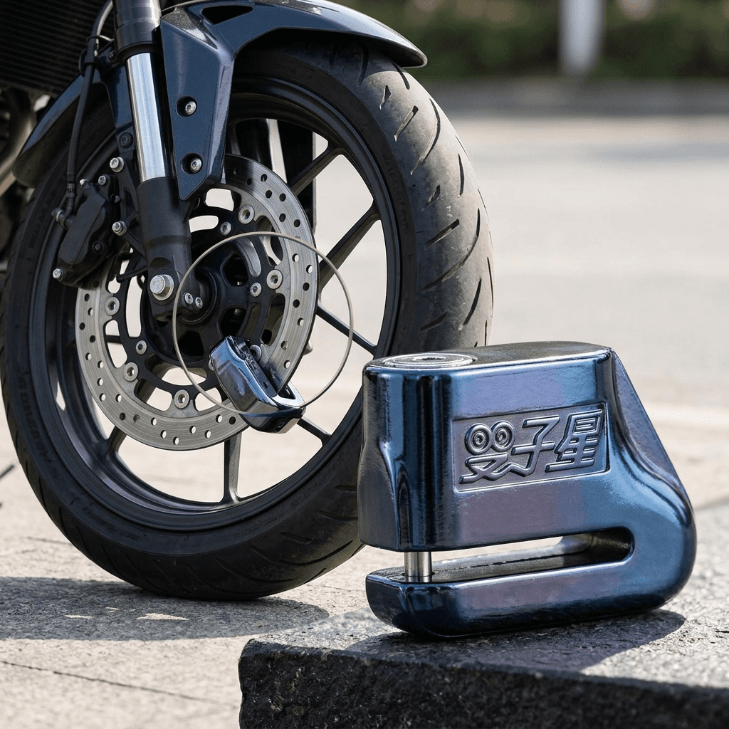 Top-Lock Disc Brake Lock (Taiwan design), chrome, with 2 keys