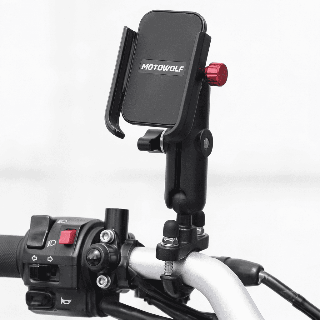 Motowolf Mobile Phone Holder (bicycle/electric bicycle/motorcycle), black