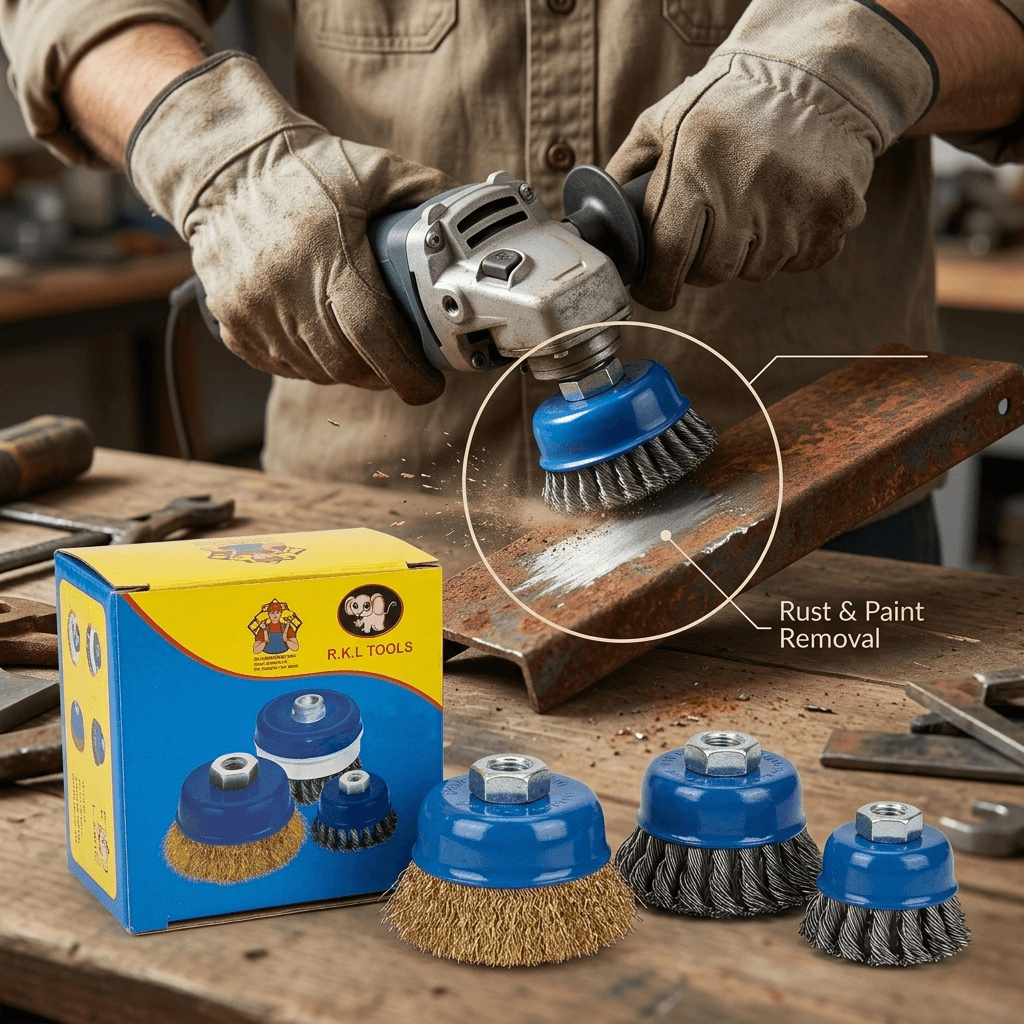 R.K.L Tools Cup Wire Brush (box)