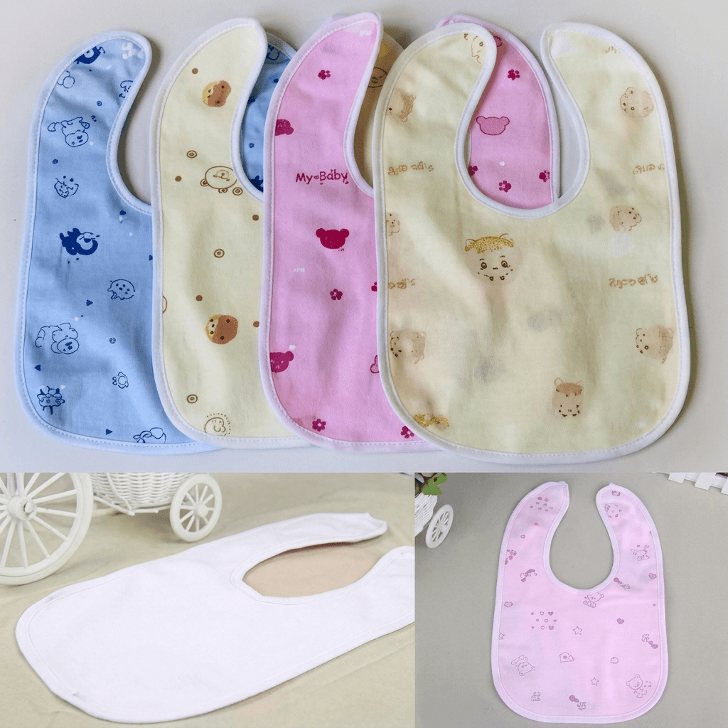Baby Bibs Set (snap button, assorted)