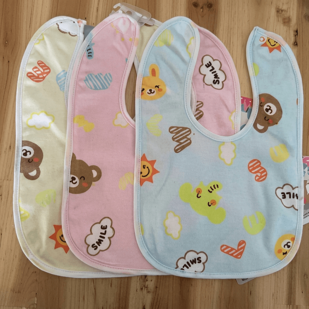 Baby Bibs Set (snap button, assorted)