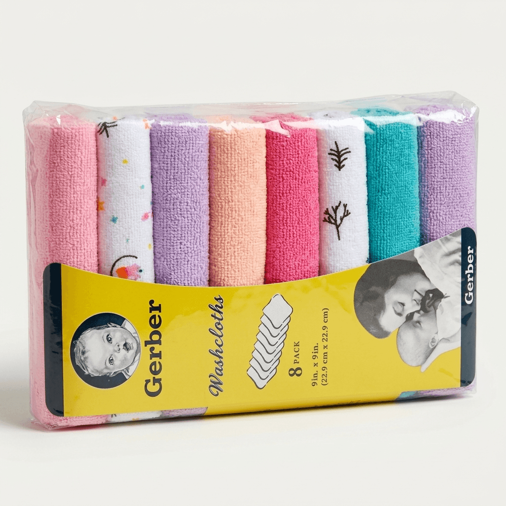 Gerber Washcloth 8 Pack (9x9 in)