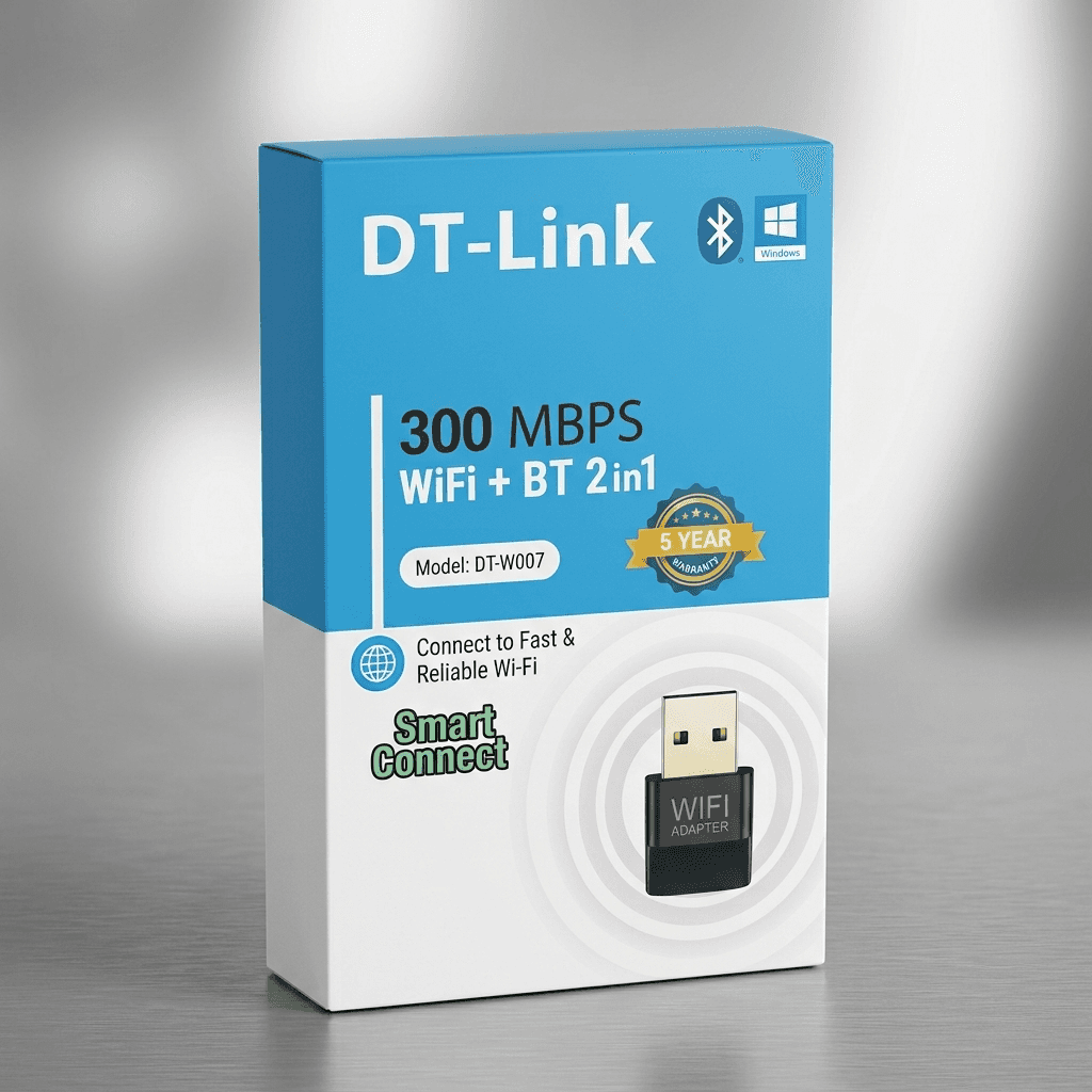 DT-Link 2.4GHz WiFi + Bluetooth USB Adapter