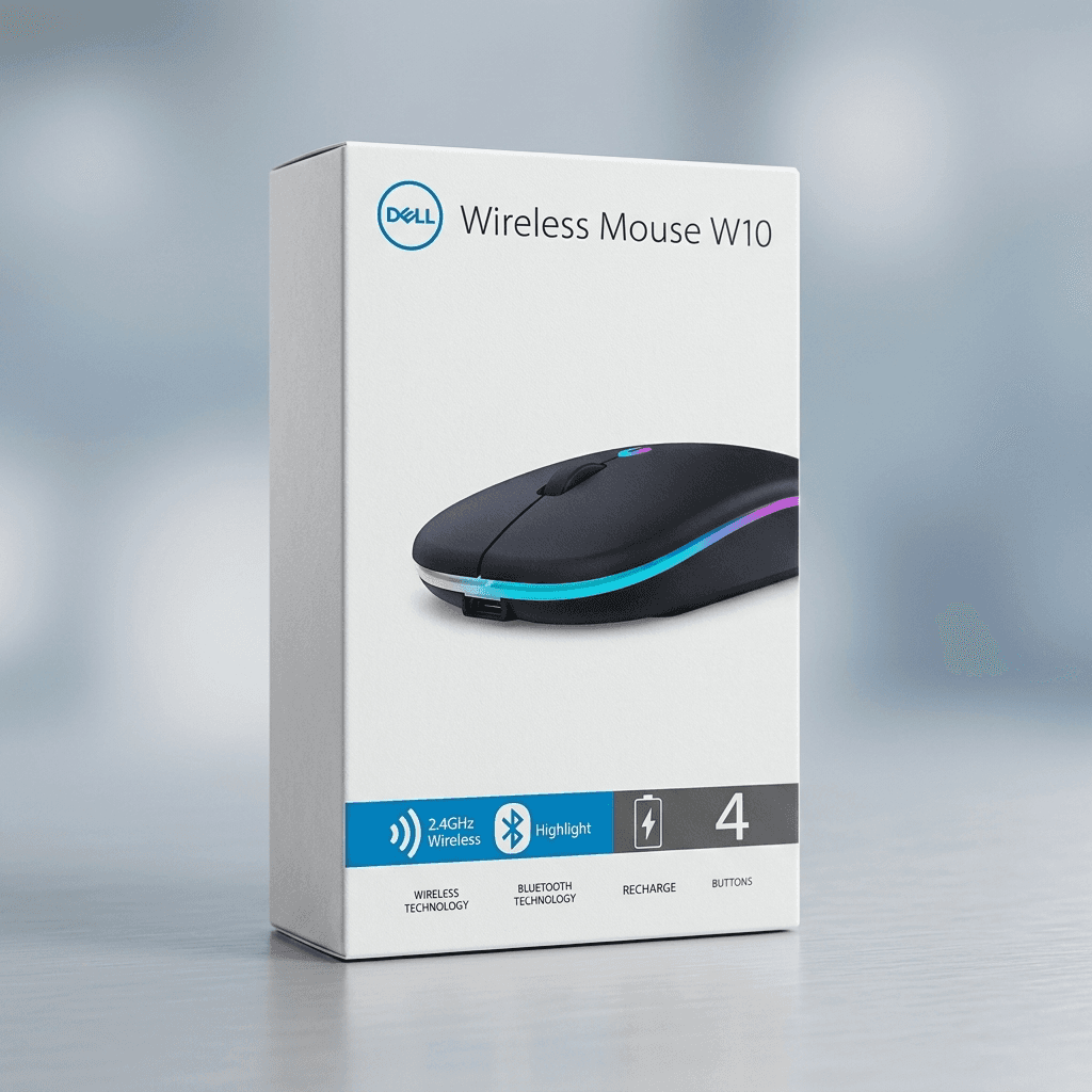 Dell W10 Bluetooth & Wireless Dual Mode RGB Mouse