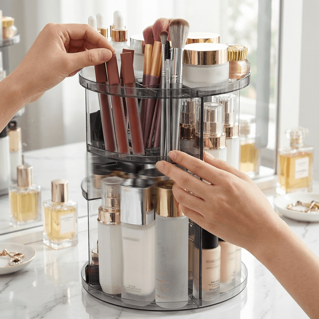 360-Degree Rotating Cosmetic Organizer